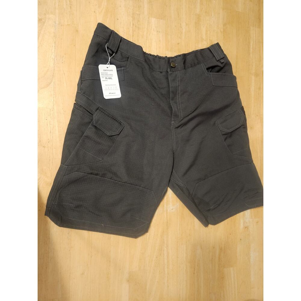 Aiimaii Men's 3XL Cargo Shorts Dark Gray Outdoor Flat Front Pockets